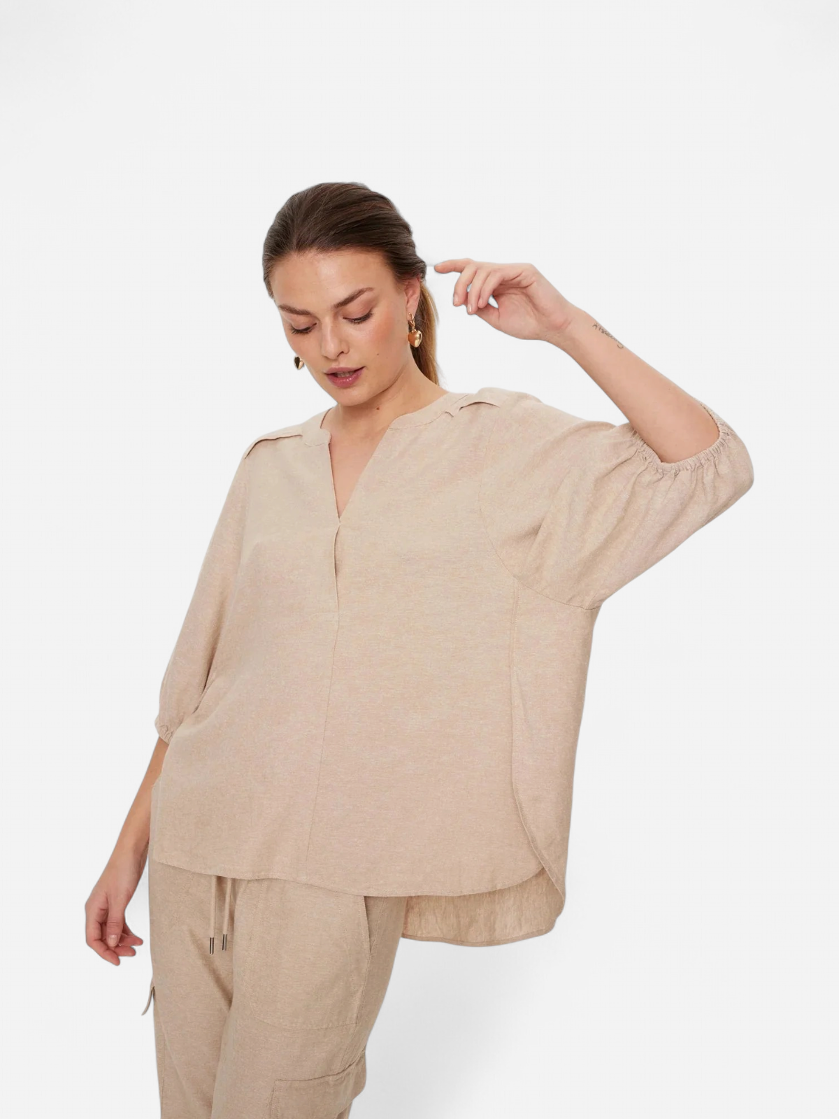 Freequent naisten pusero FQLava-Blouse, vaalea beige - Kekäle.fi