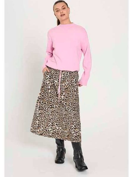 freequent-naisten-hame-malay-skirt-ruskea-kuosi-1