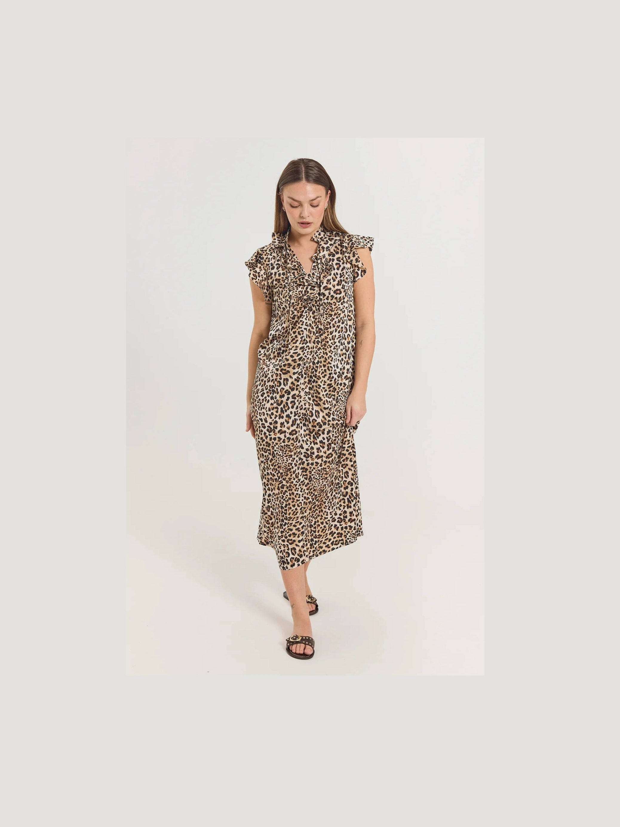 freequent-naisten-mekko-baylin-dress-ruskea-kuosi-1