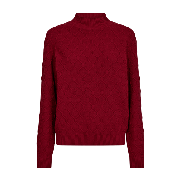 freequent-naisten-neule-dodo-pullover-turtle-punainen-1