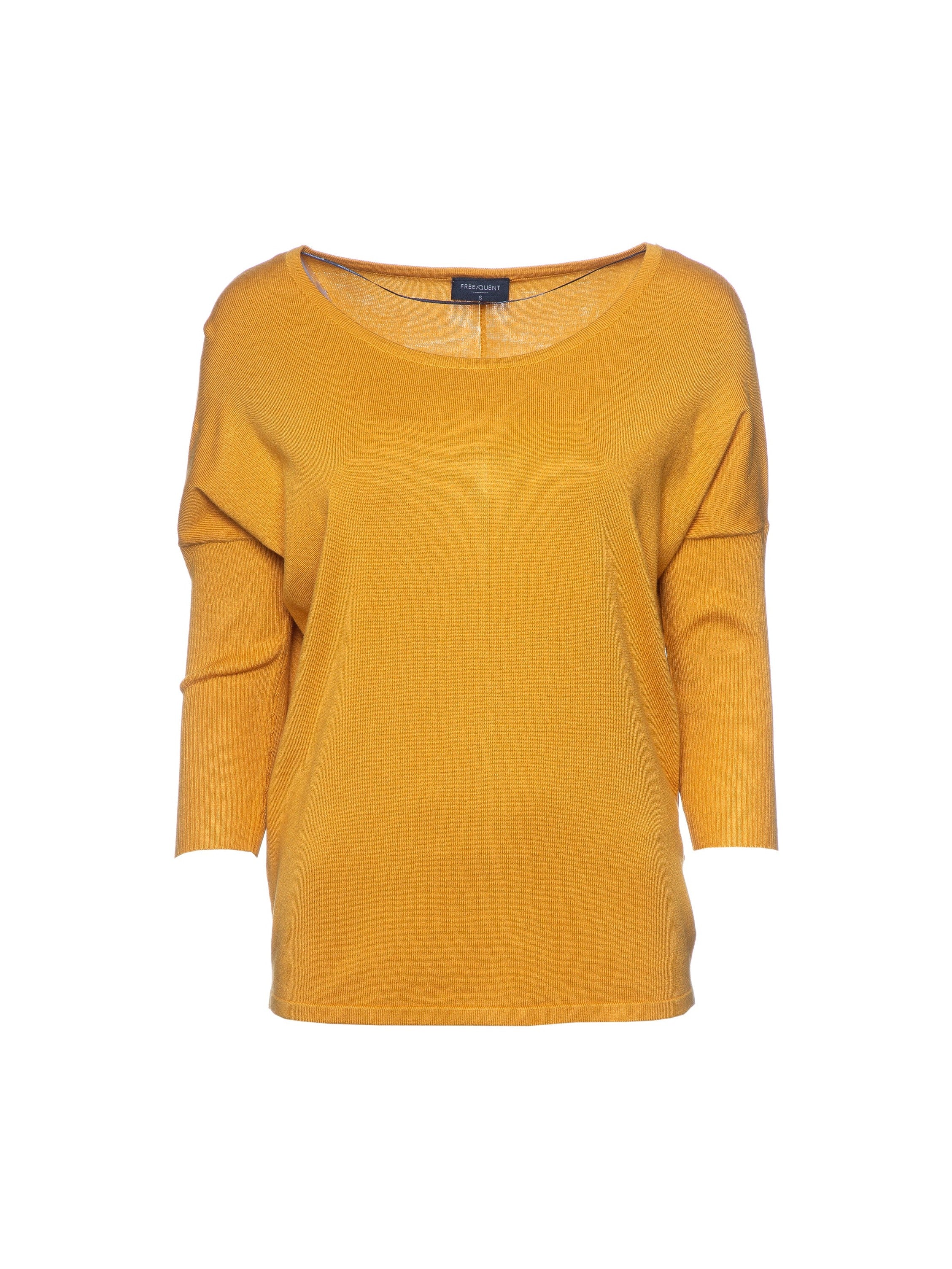 freequent-naisten-neule-jone-plain-sinapinkeltainen-1