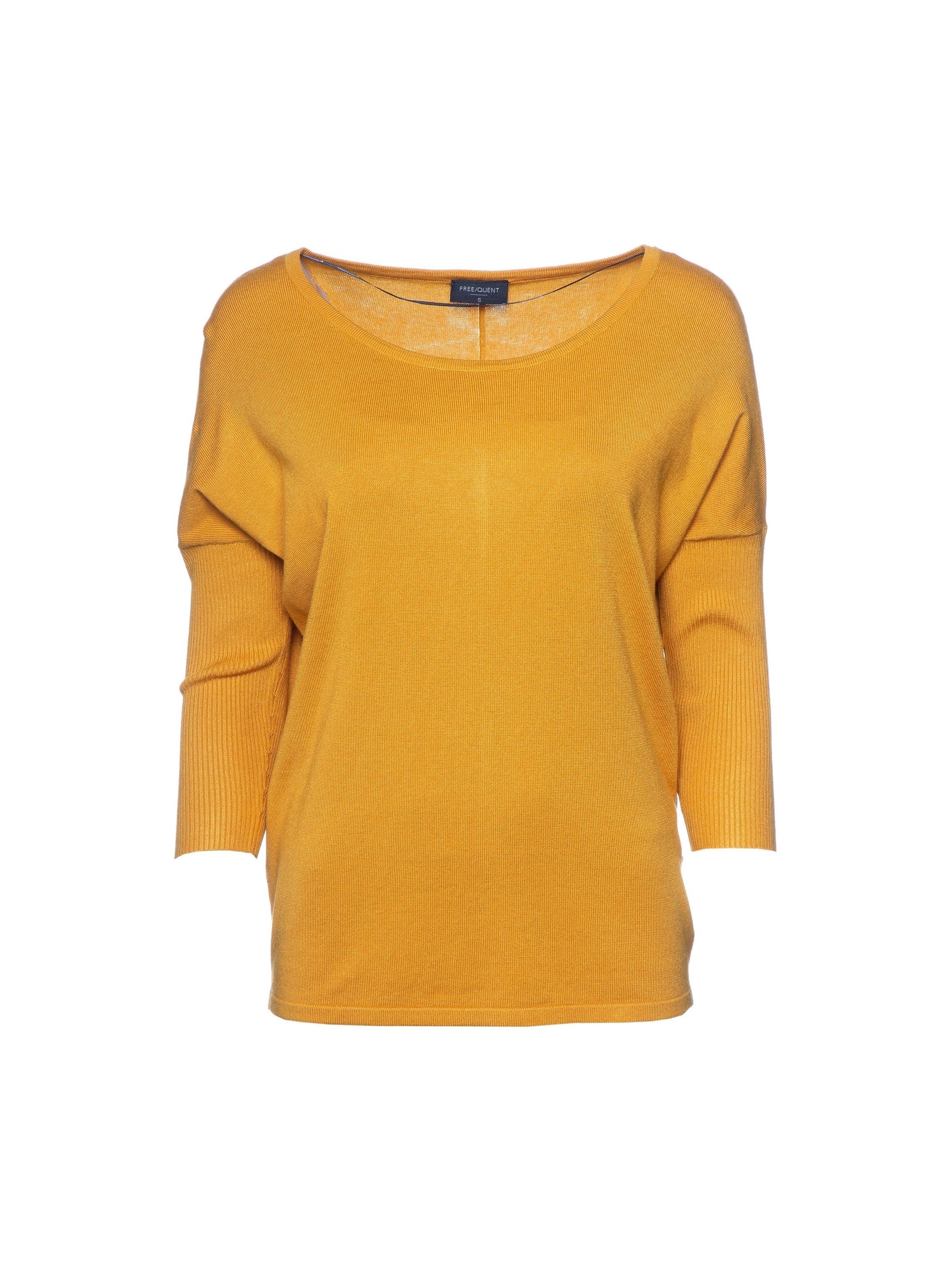 freequent-naisten-neule-jone-plain-sinapinkeltainen-1