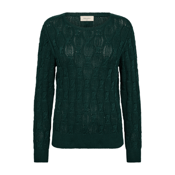 freequent-naisten-neulepusero-domo-pullover-tummanvihrea-1