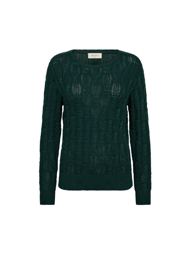 freequent-naisten-neulepusero-domo-pullover-tummanvihrea-1