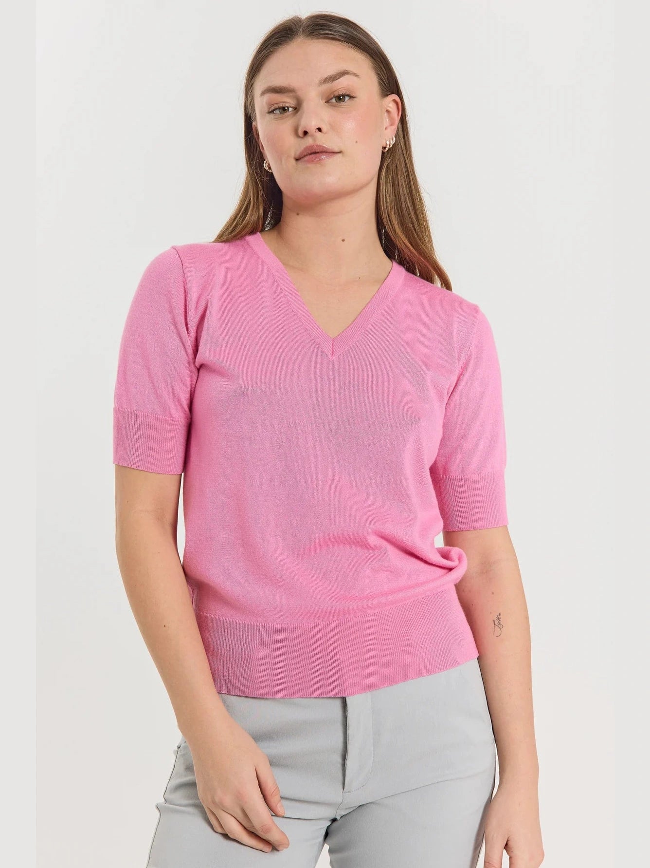 freequent-naisten-pusero-katie-pullover-pinkki-1