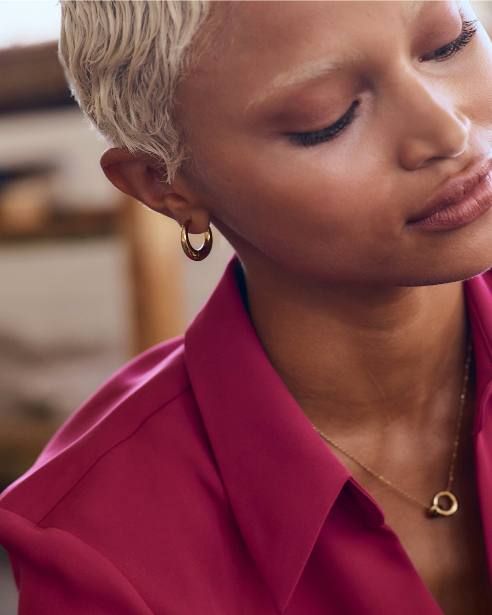 Edblad korvakorut, FURO HOOPS L GOLD Kullankeltainen