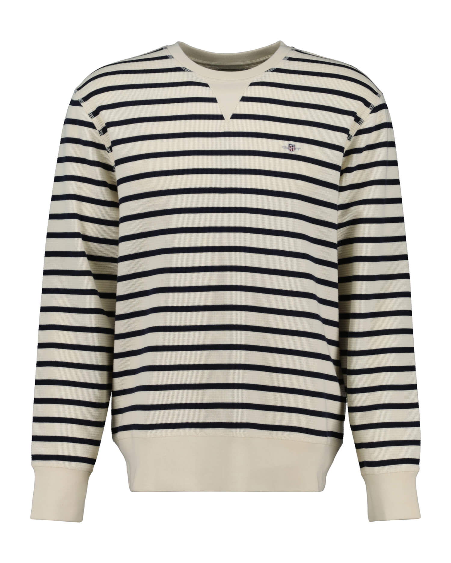 gant-miesten-collegepaita-striped-waffle-sweat-c-neck-raidallinen-valkoine-1