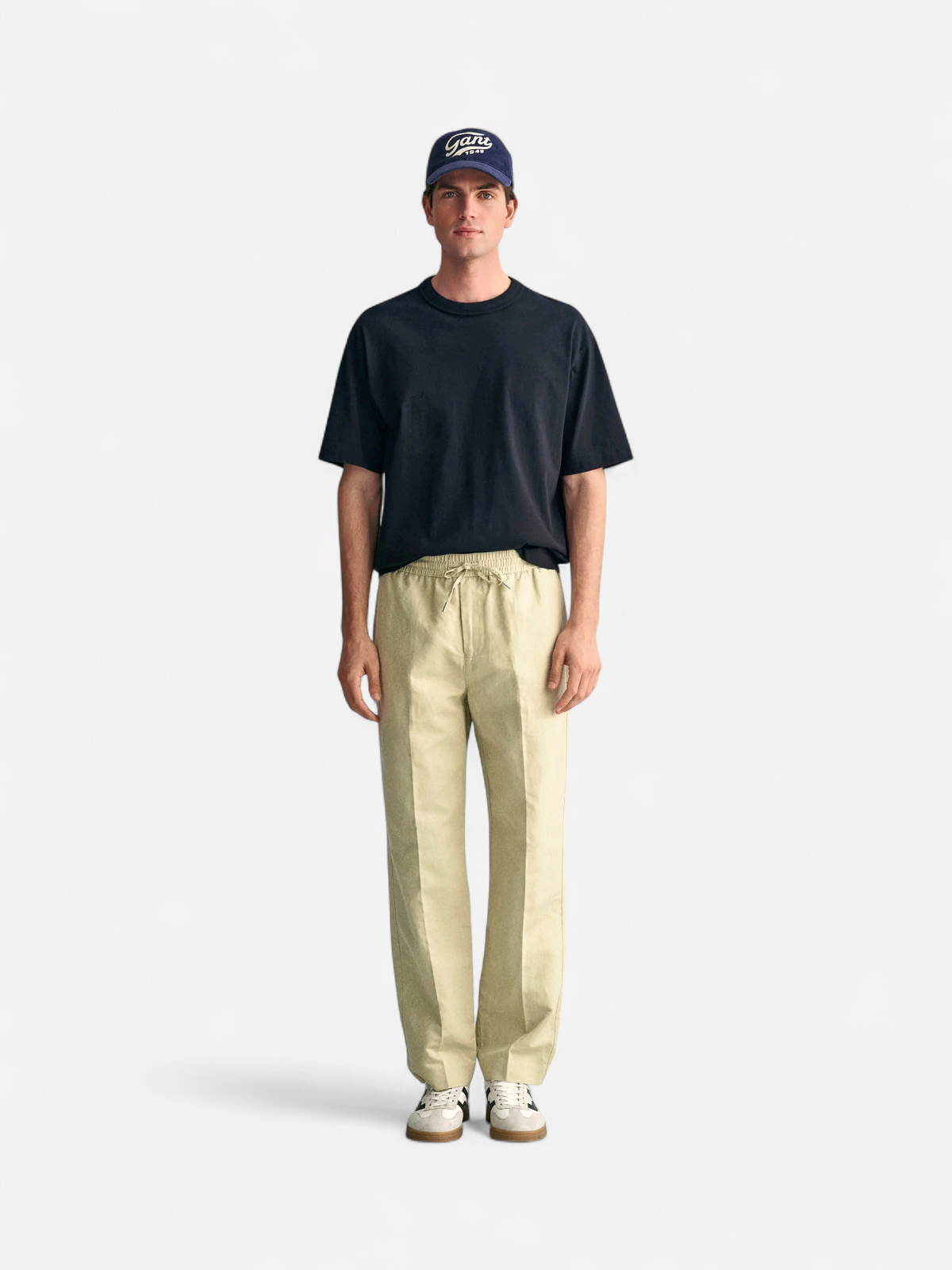 Gant miesten housut, COTTON LINEN TROUSER Beige - Kekäle.fi
