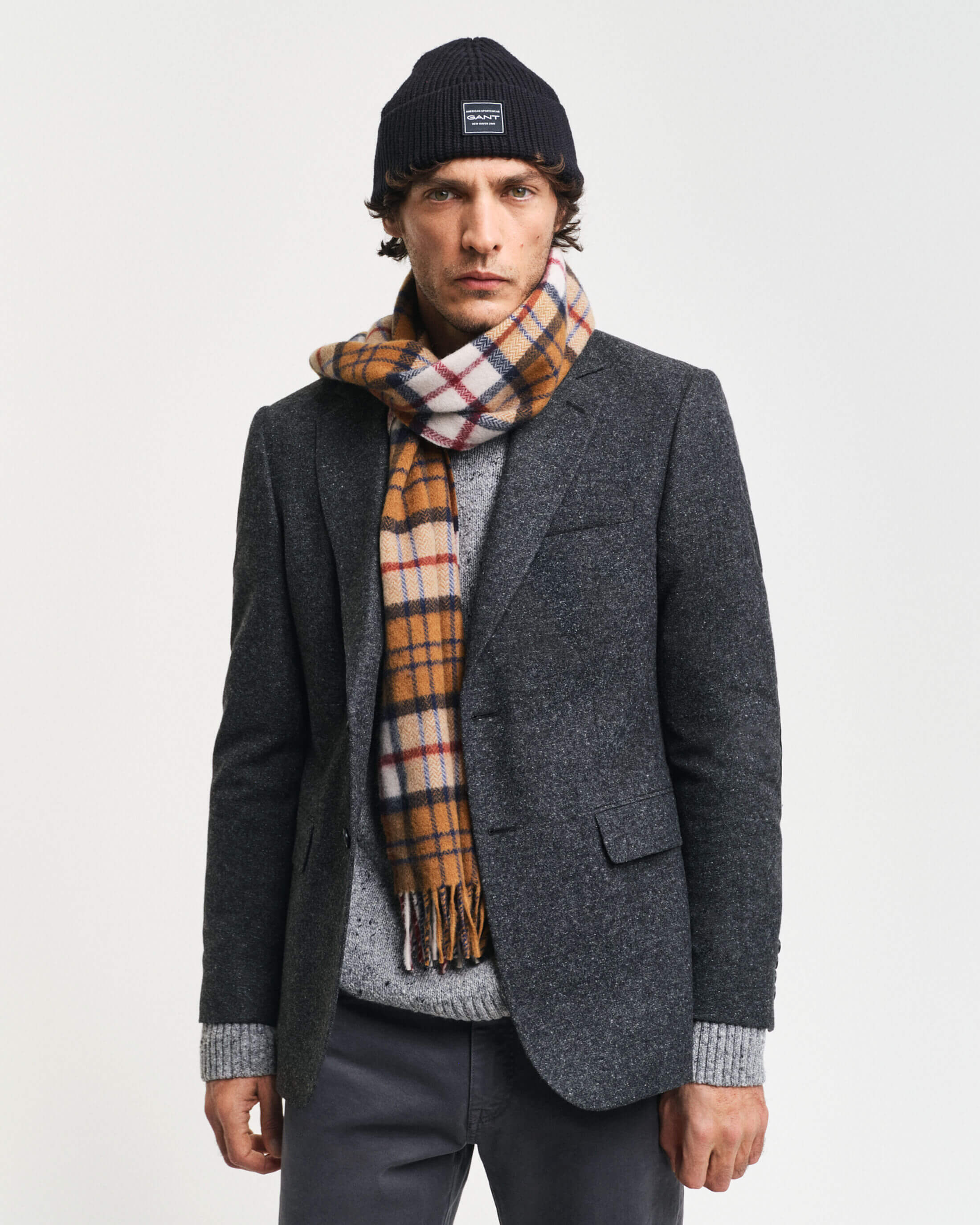 gant-miesten-kaulaliina-herrinbone-check-wool-keltainen-kuosi-1