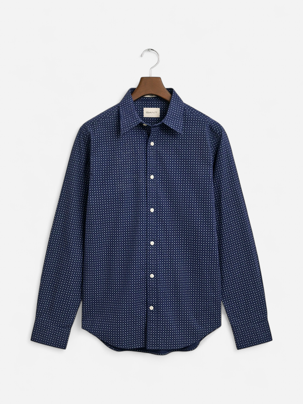 Gant miesten kauluspaita, REG MICRO PRINT SHIRT Sininen Kuosi - Kekäle.fi