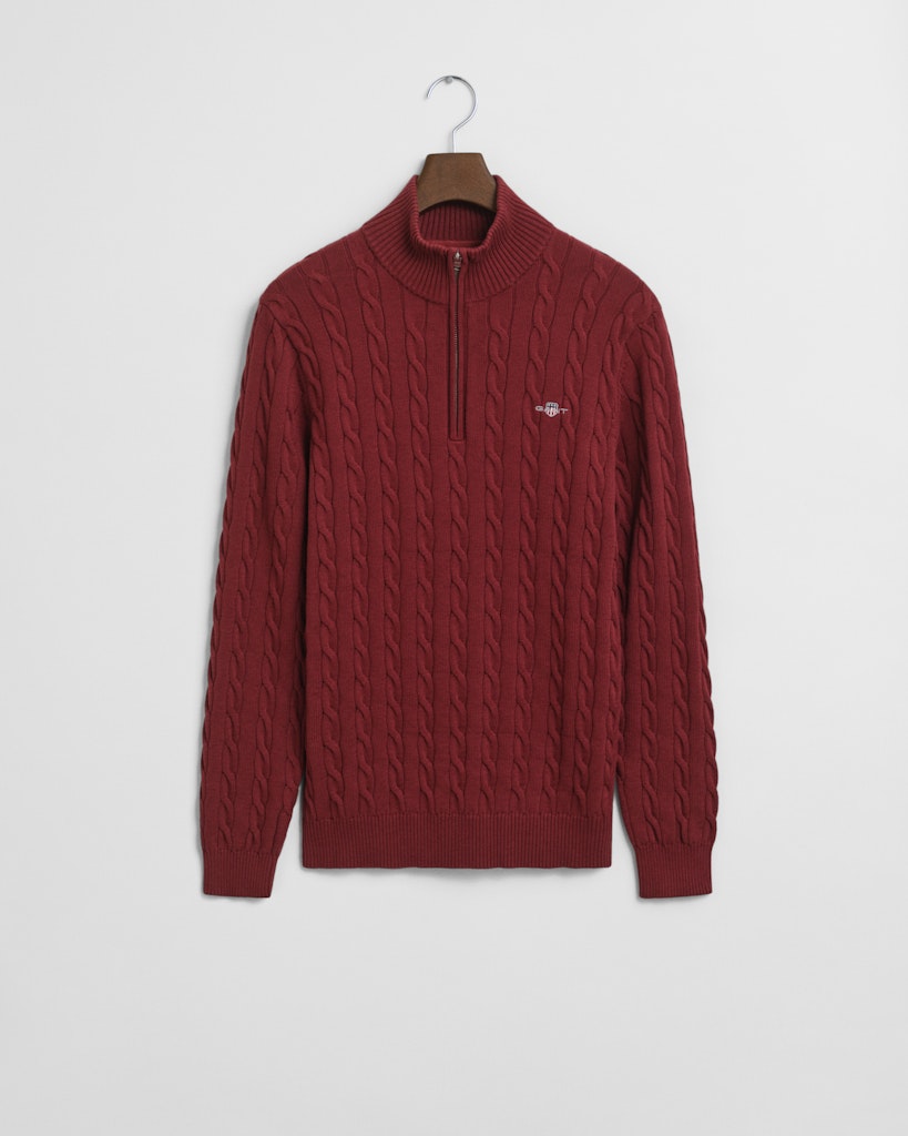 gant-miesten-neule-cotton-cable-half-zip-tumma-luumunpunainen-1