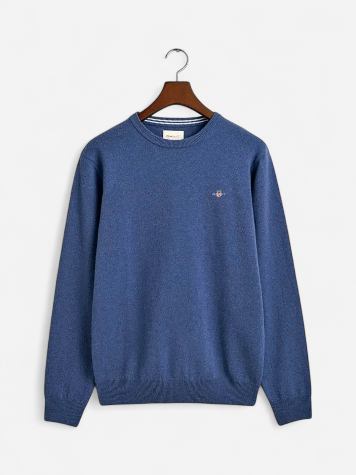 Gant Miesten Neulepaita, SUPERFINE LAMBSWOOL C-NECK Indigo - Kekäle.fi