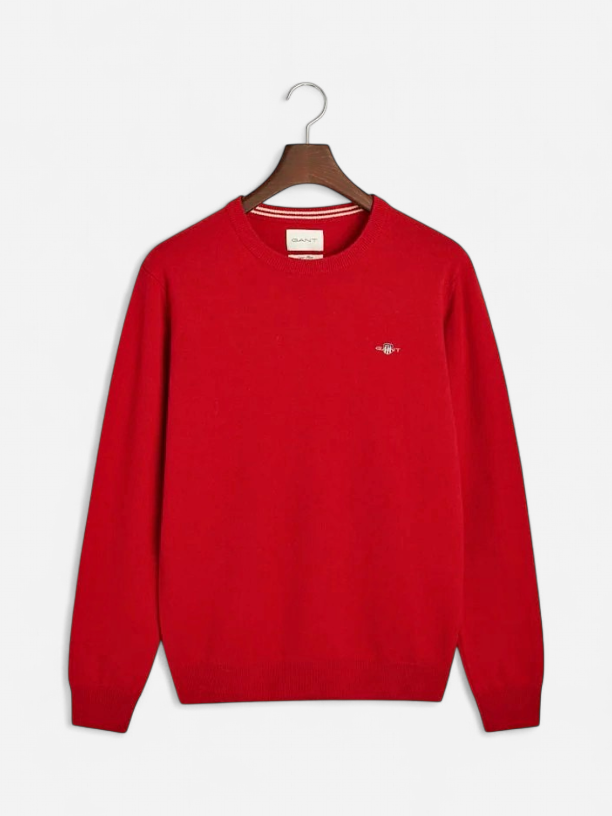Gant Miesten Neulepaita, SUPERFINE LAMBSWOOL C-NECK Punainen - Kekäle.fi