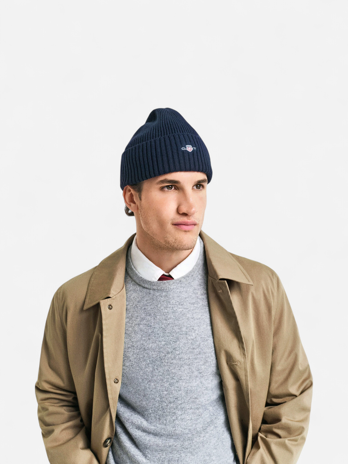 Gant miesten pipo, COTTON BLEND BEANIE Tummansininen - Kekäle.fi