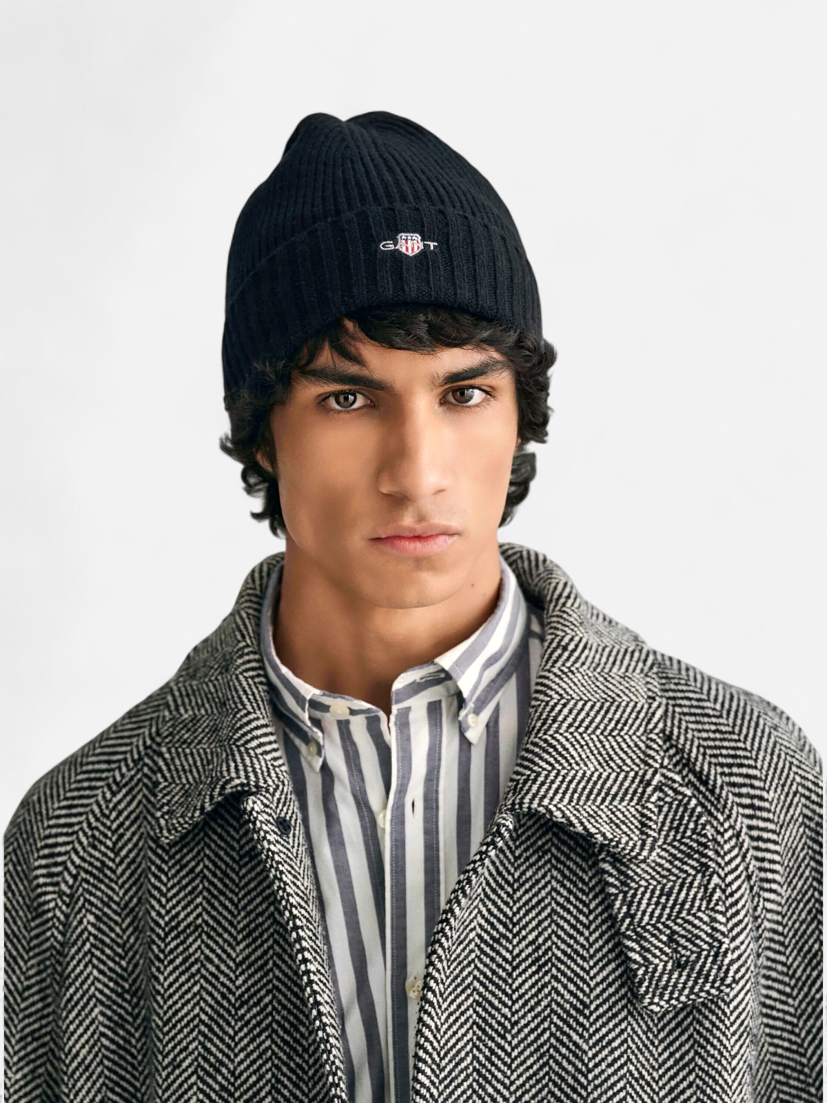 Gant miesten pipo, SHIELD WOOL BEANIE Musta - Kekäle.fi