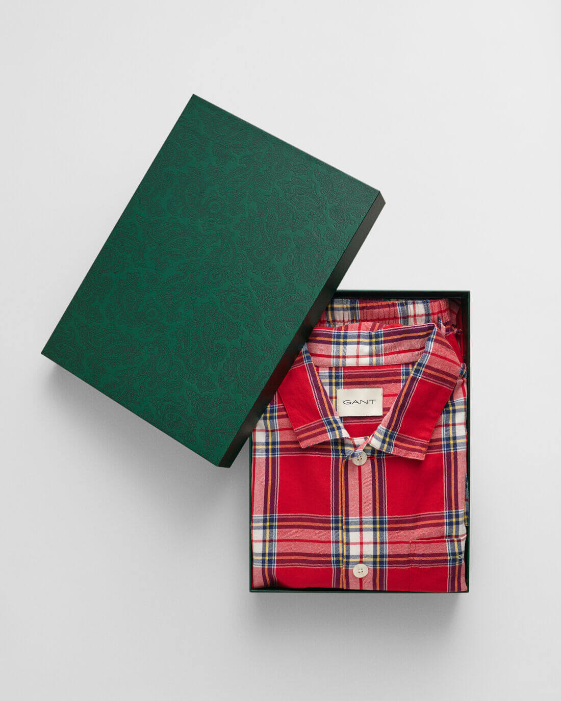 gant-miesten-pyjamahousut-flannel-pant-punainen-ruutu-2