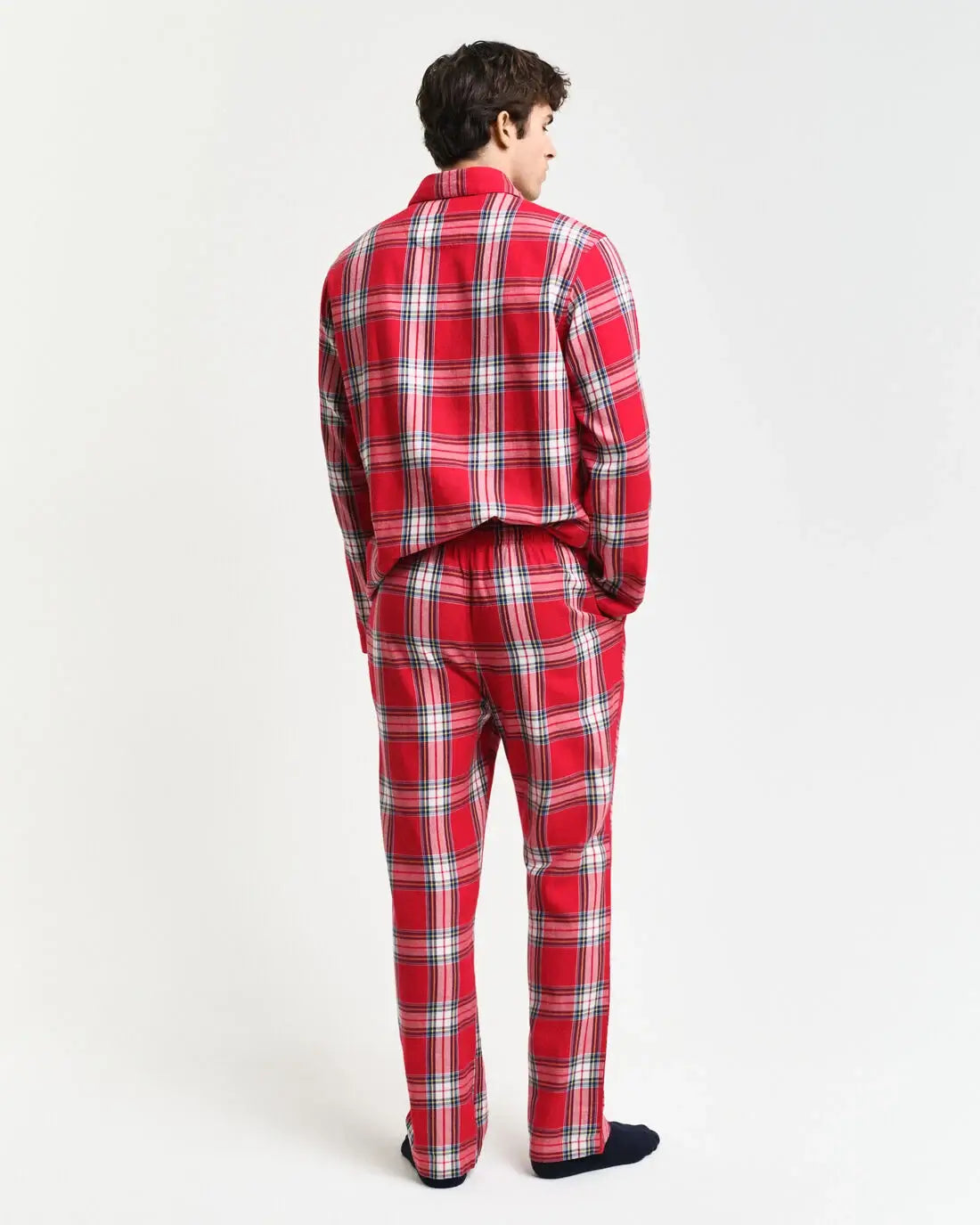 gant-miesten-pyjamahousut-flannel-pant-punainen-ruutu-3