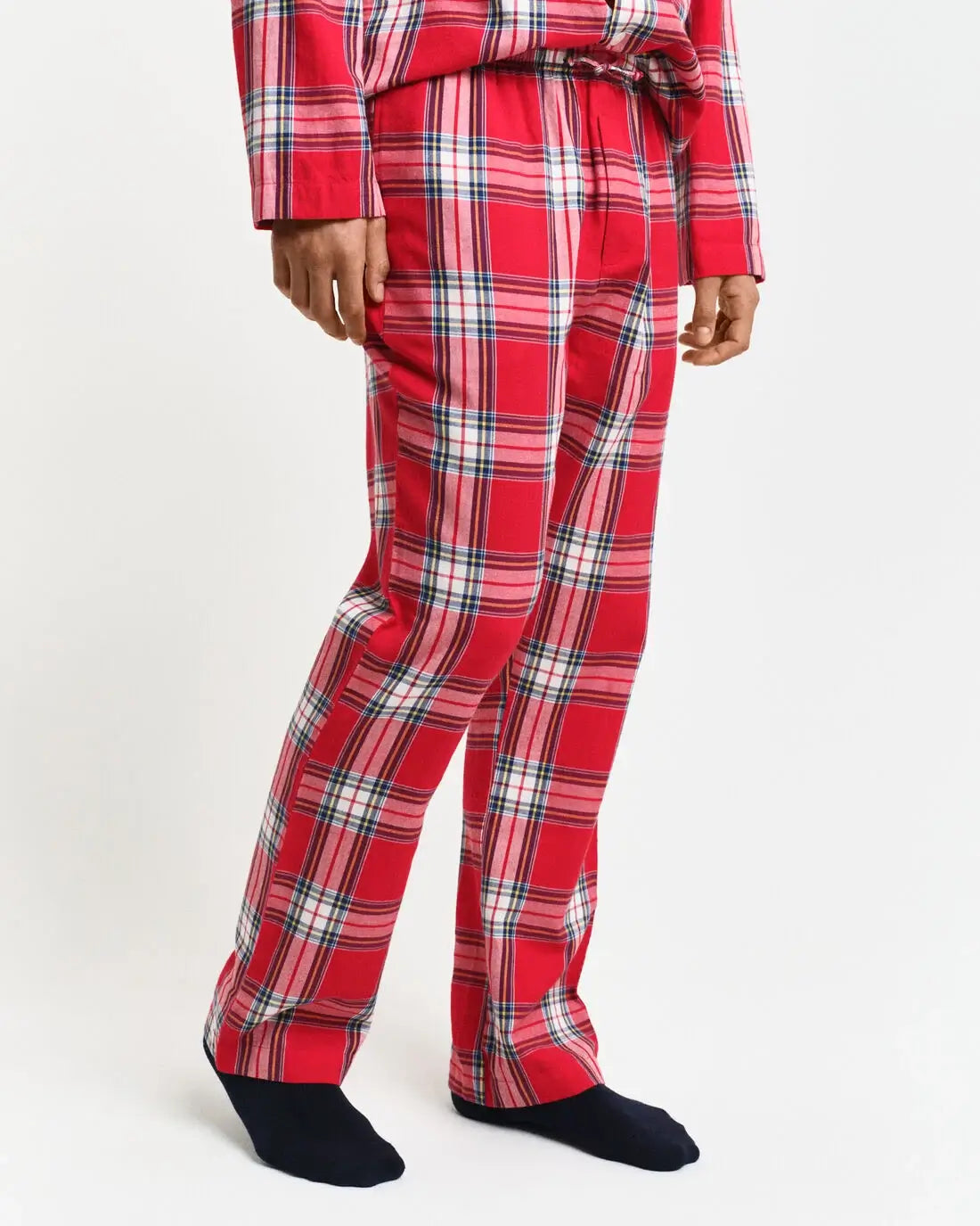 gant-miesten-pyjamahousut-flannel-pant-punainen-ruutu-4