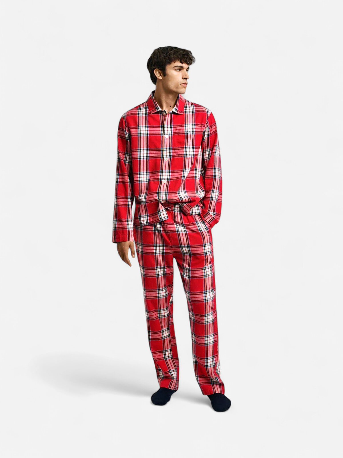 Gant Miesten Pyjamahousut, FLANNEL PANT Punainen Ruutu - Kekäle.fi