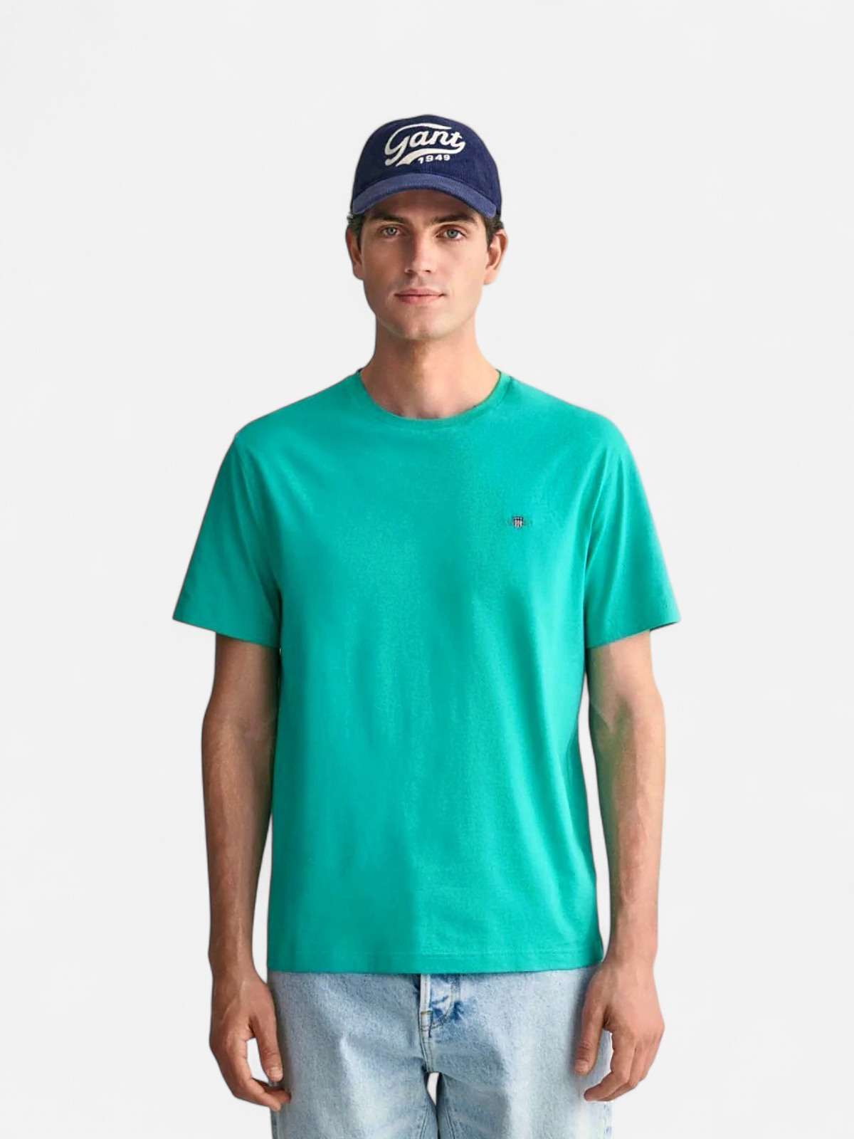 Gant Miesten T-Paita, REG SHELD SS T-SHIRT Vihreä - Kekäle.fi