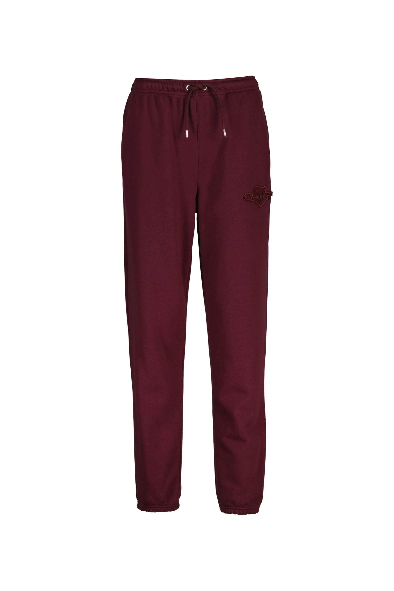 gant-naisten-collegehousut-reg-tonal-shield-sweatpants-viininpunainen-1