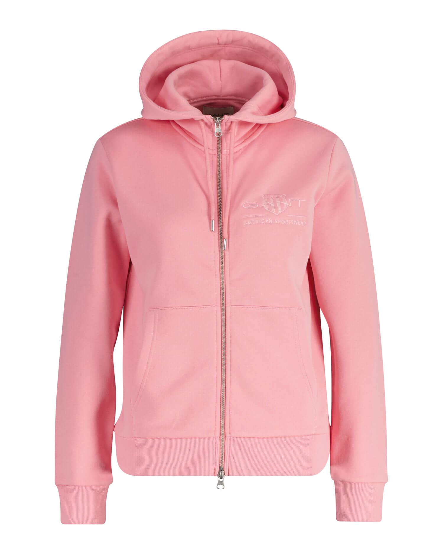 gant-naisten-huppari-tonal-archive-shield-zip-hoodie-vaaleanpunainen-1