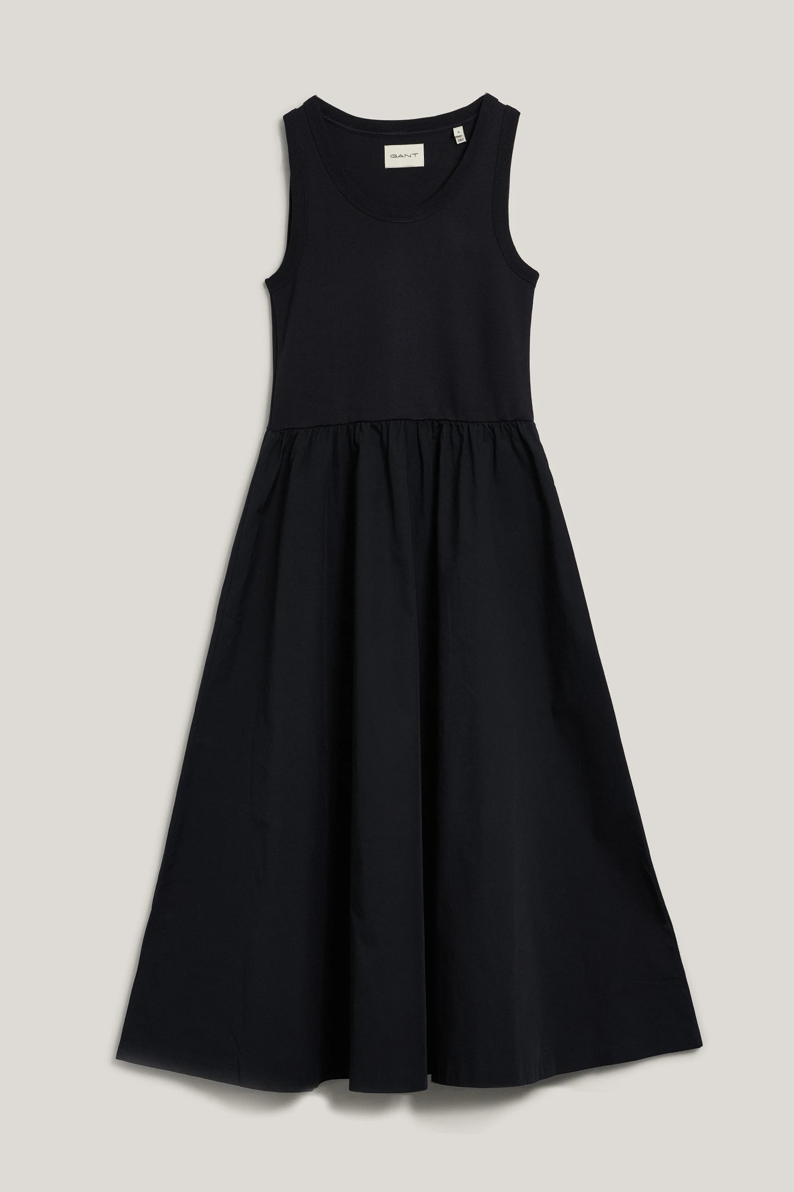 gant-naisten-mekko-midi-jersey-woven-combo-dress-musta-4