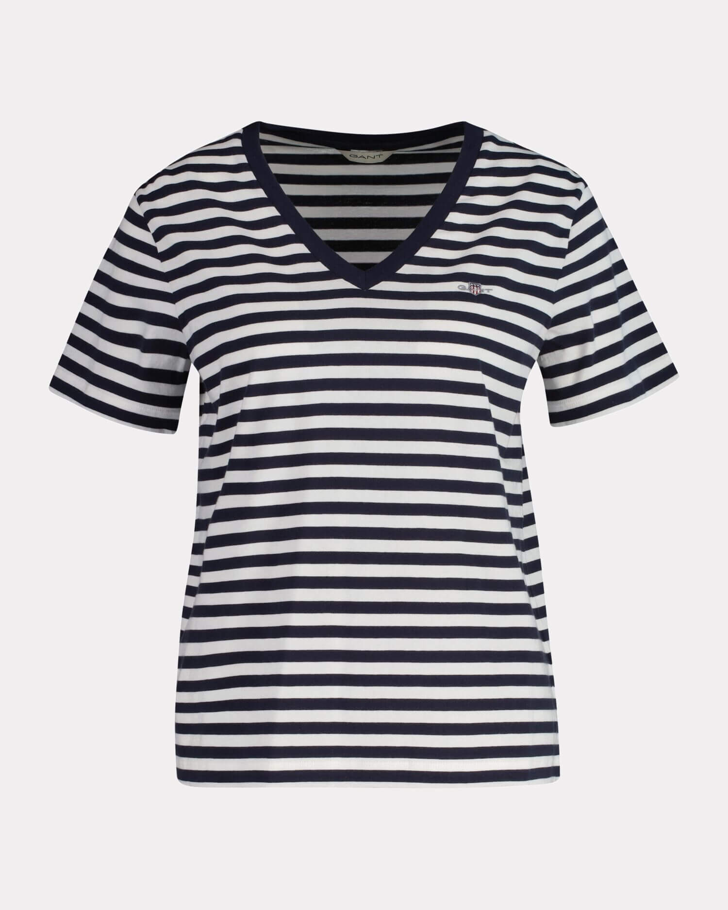 gant-naisten-t-paita-reg-striped-shield-v-neck-t-shirt-raidallinen-sininen-3