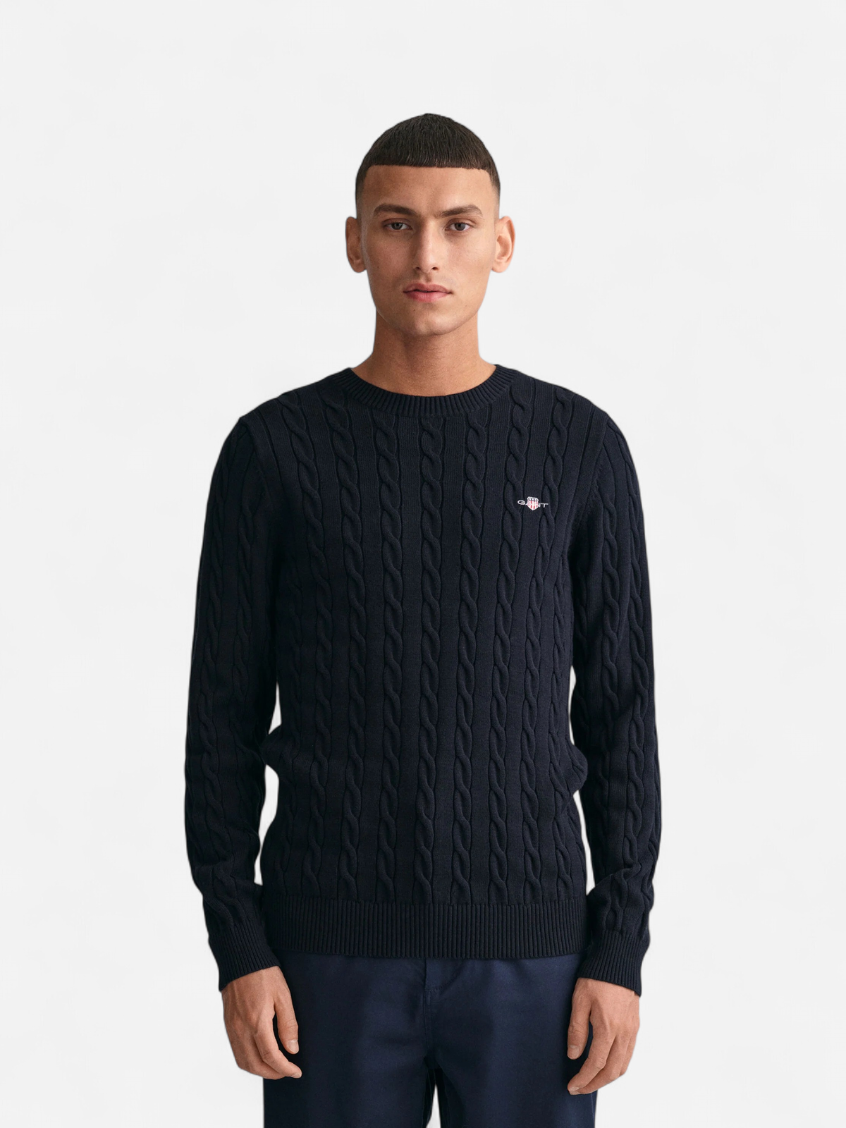 Gant neule, COTTON CABLE Tummansininen - Kekäle.fi