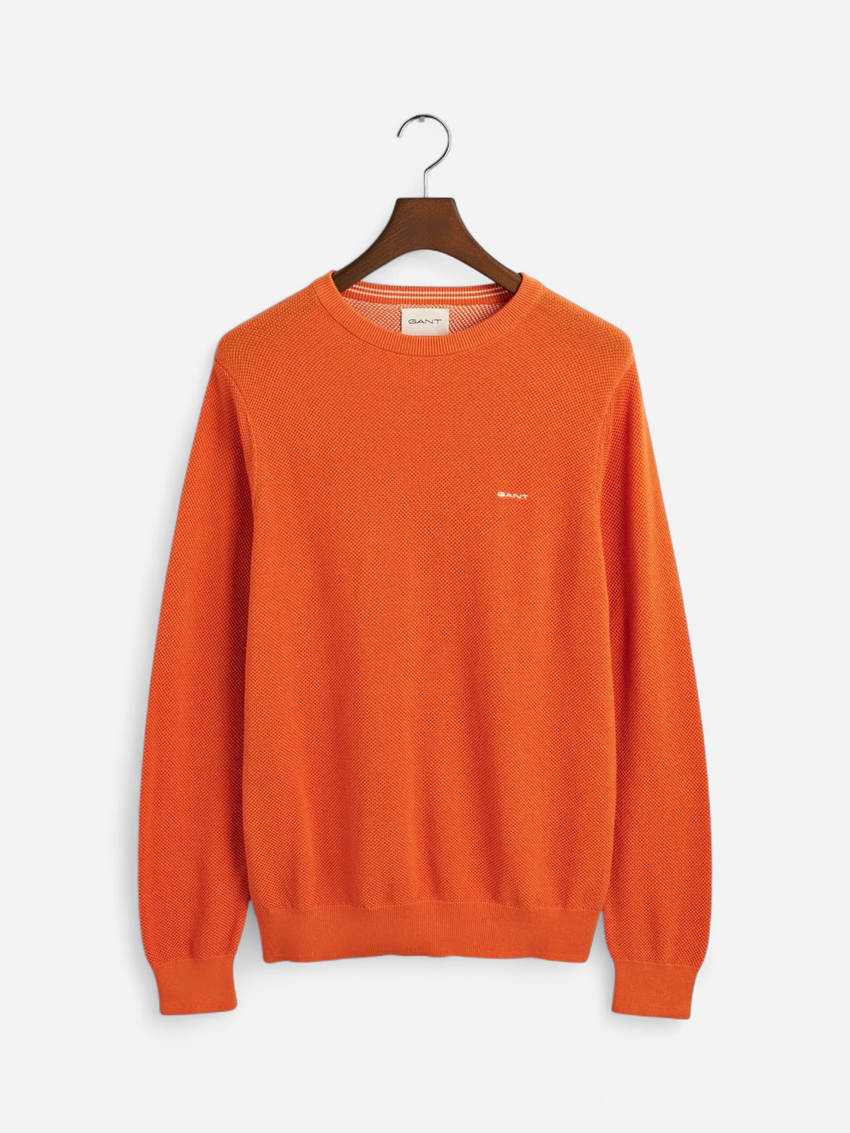 Gant neule, COTTON PIQUE C-NECK Oranssi - Kekäle.fi