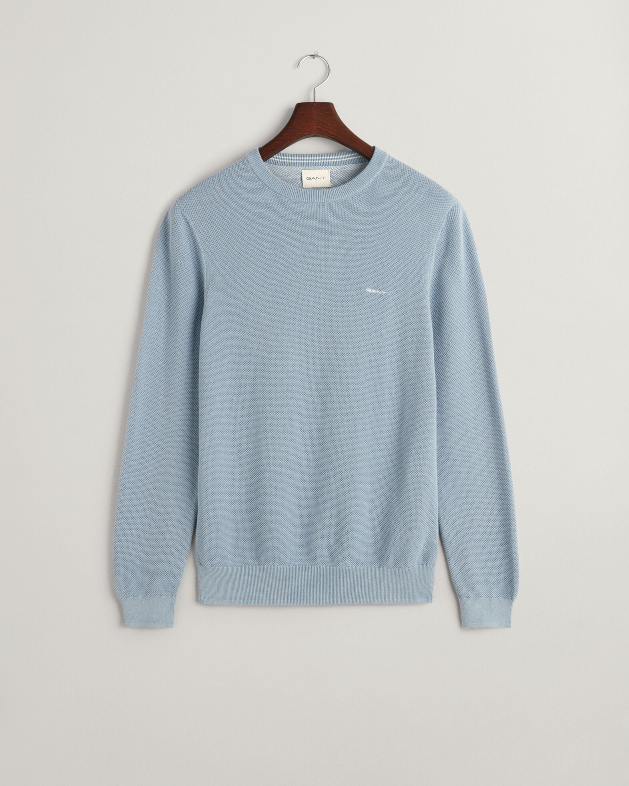 gant-neule-cotton-pique-c-neck-vaaleansininen-1