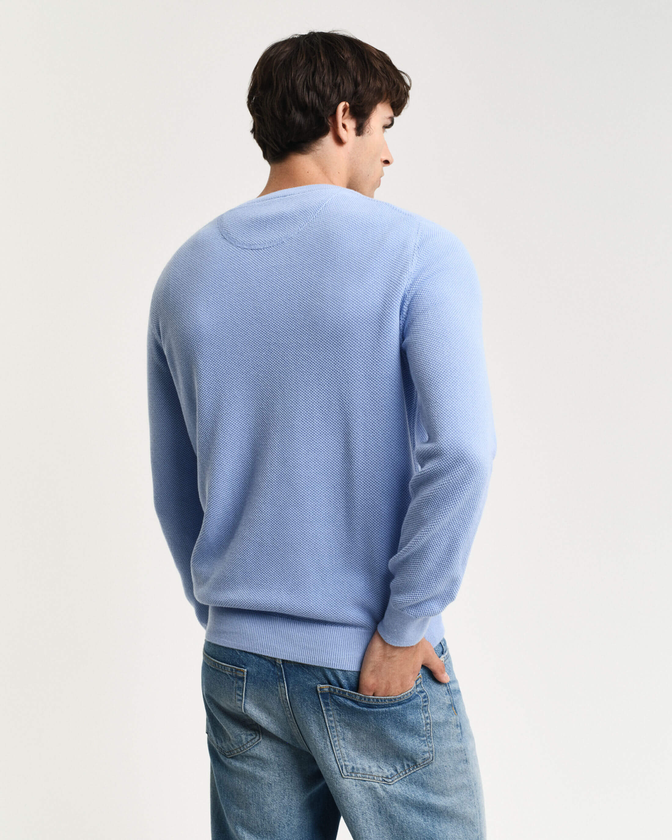 gant-neule-cotton-pique-c-neck-vaaleansininen-2