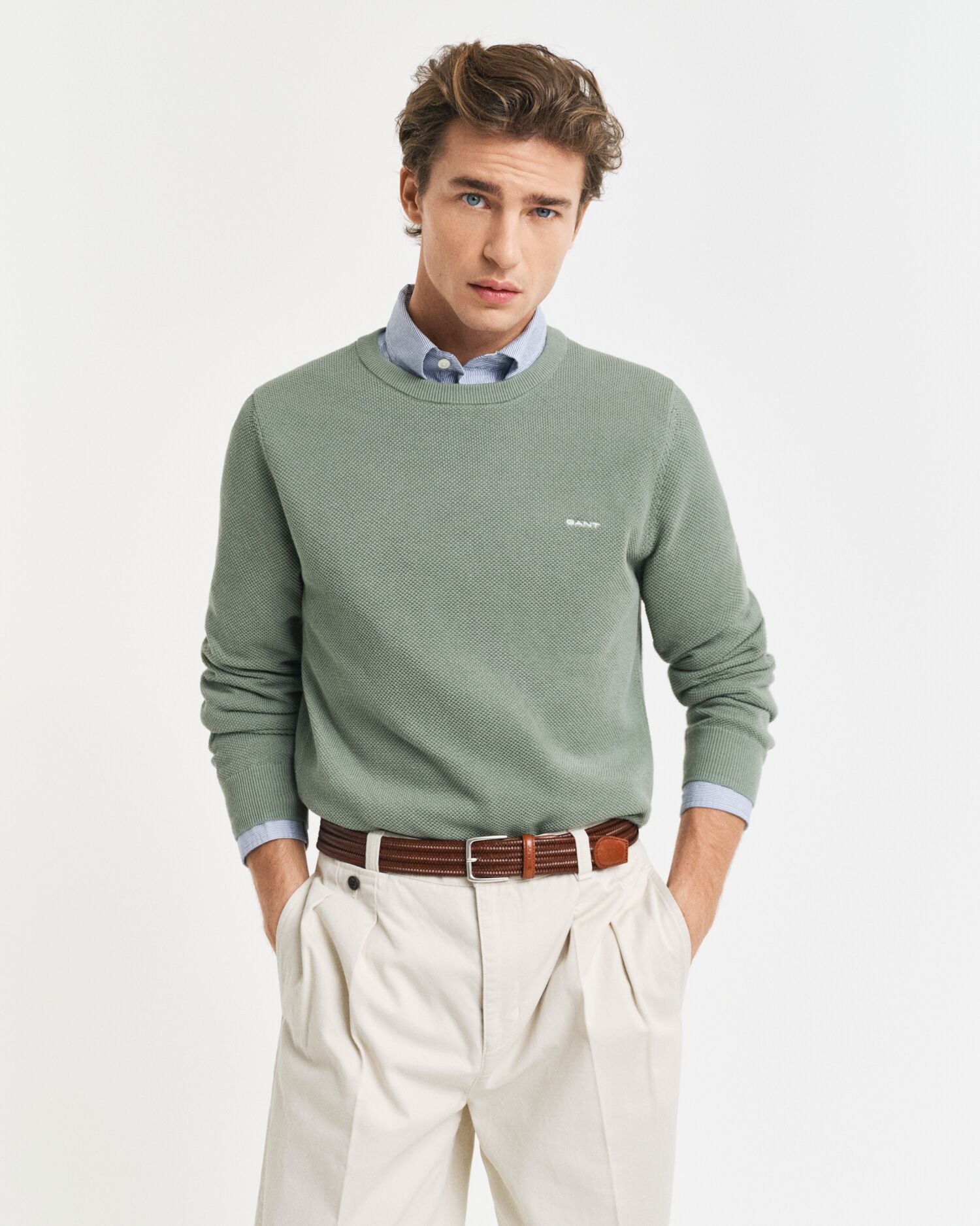 gant-neule-cotton-pique-c-neck-vihrea-1