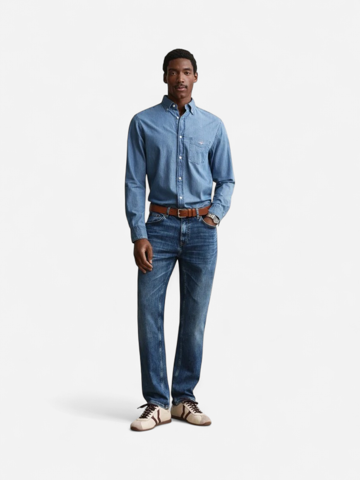 Gant miesten suorat farkut Regular Jeans, Dark Blue Broken In - Kekäle.fi