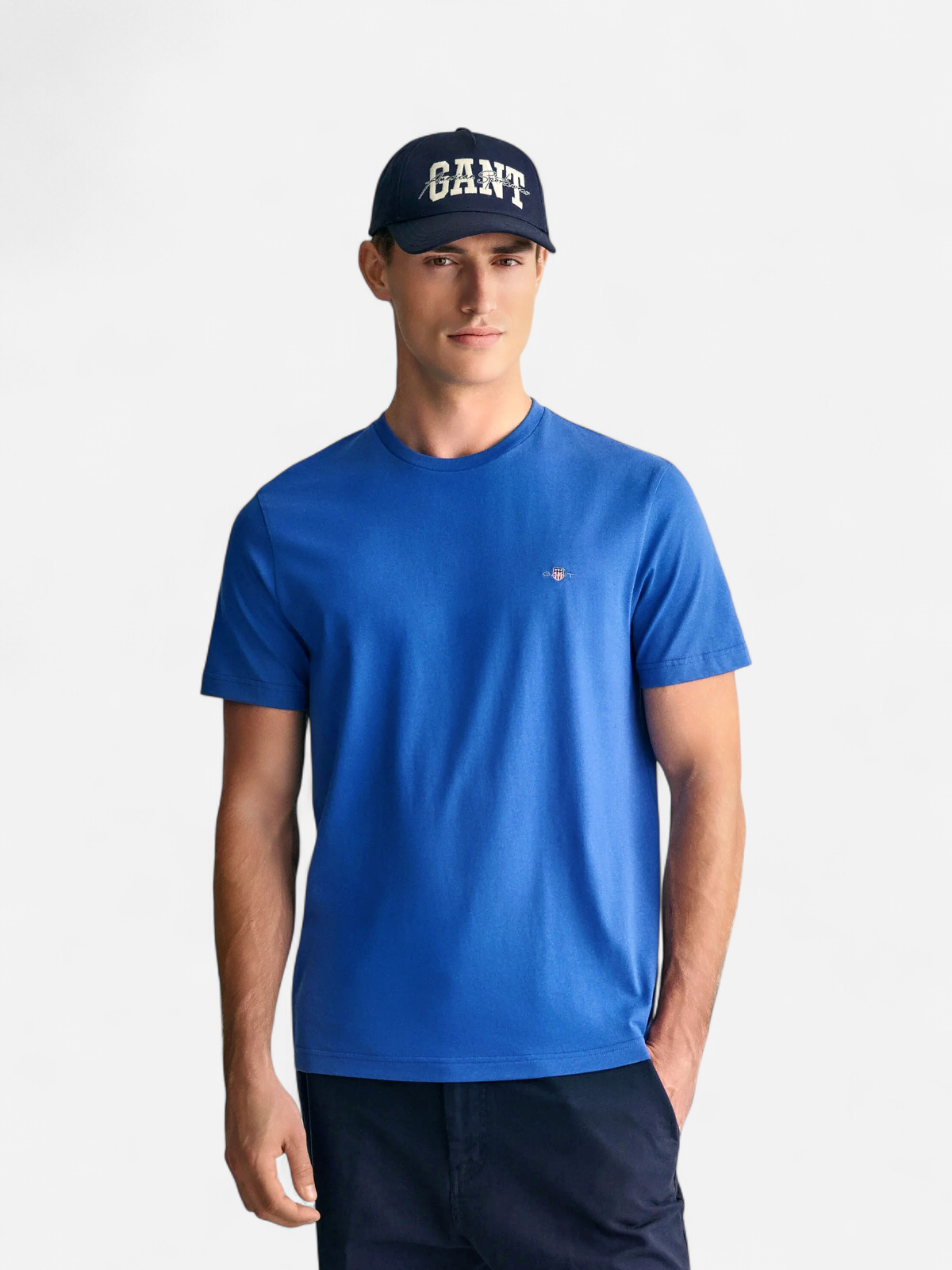 Gant t-paita, SOLID T-SHIRT Sininen - Kekäle.fi