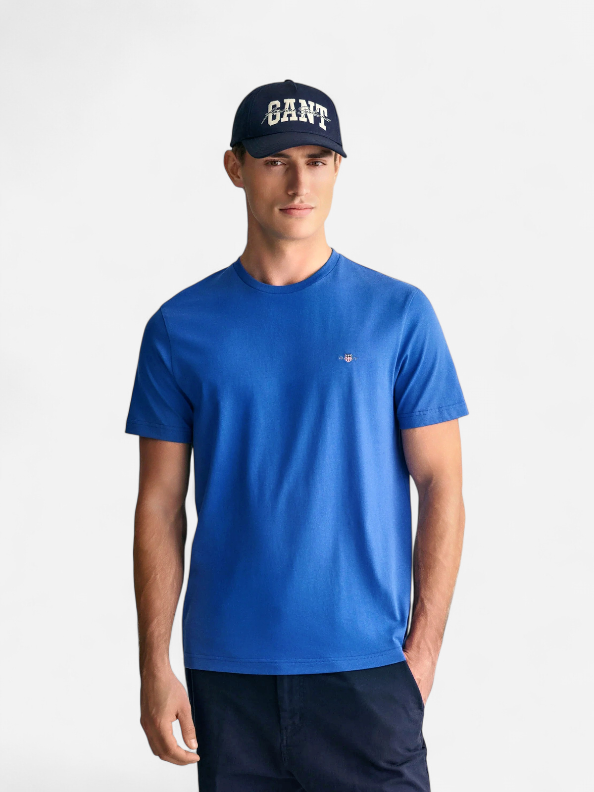 Gant t-paita, SOLID T-SHIRT Sininen - Kekäle.fi