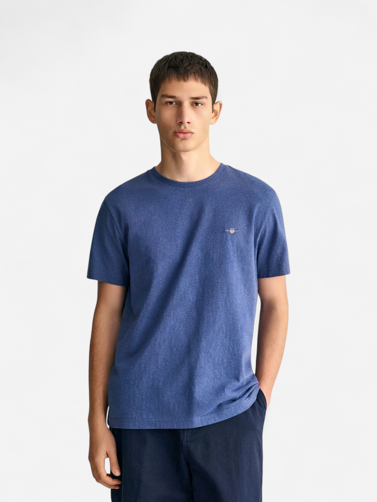 Gant t-paita, SOLID T-SHIRT Tummansininen - Kekäle.fi