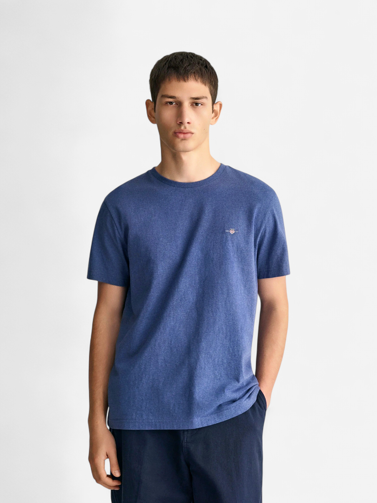 Gant t-paita, SOLID T-SHIRT Tummansininen - Kekäle.fi