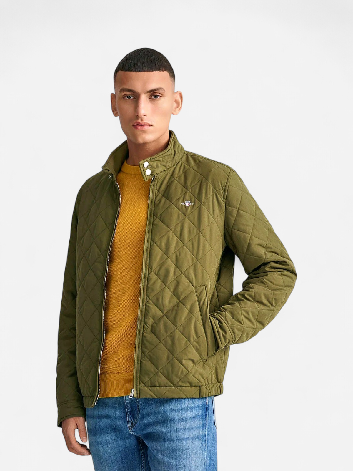 Gant tikkitakki, QUILTED WINDCHEATER Armeijanvihreä - Kekäle.fi