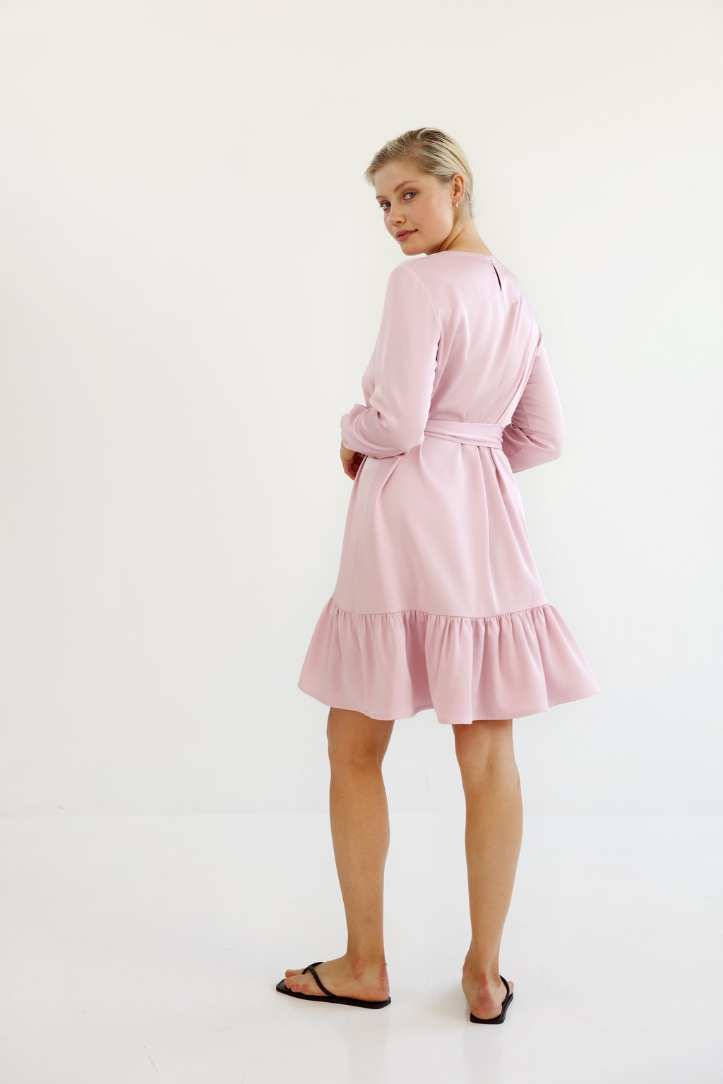 gauhar-naisten-mekko-frill-dress-rose-vaaleanpunainen-3