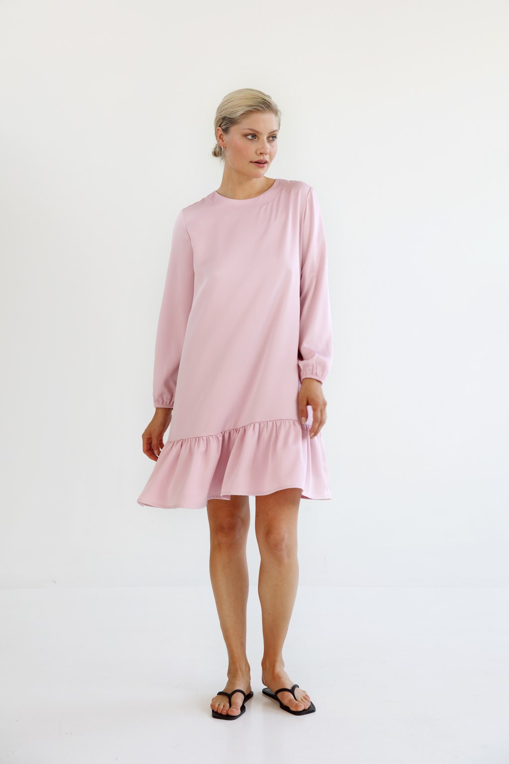 gauhar-naisten-mekko-frill-dress-rose-vaaleanpunainen-4