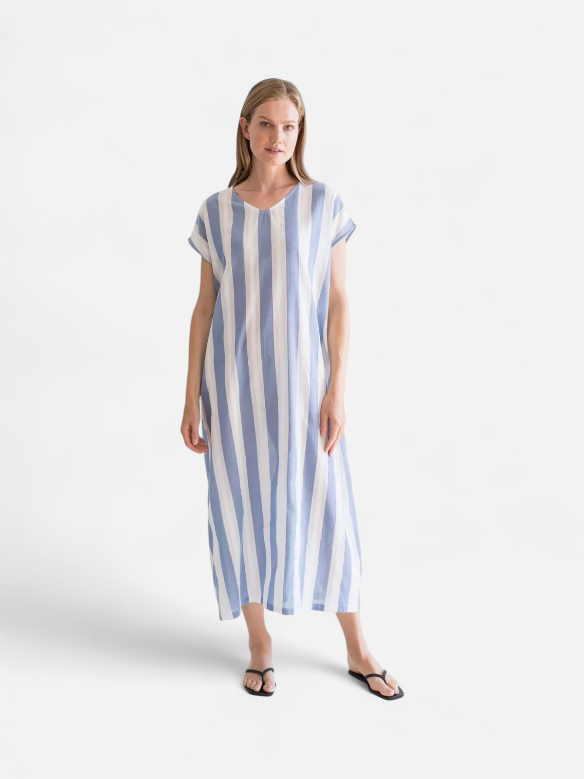 Gauhar Naisten Mekko, KAFTAN Raidallinen Sininen - Kekäle.fi