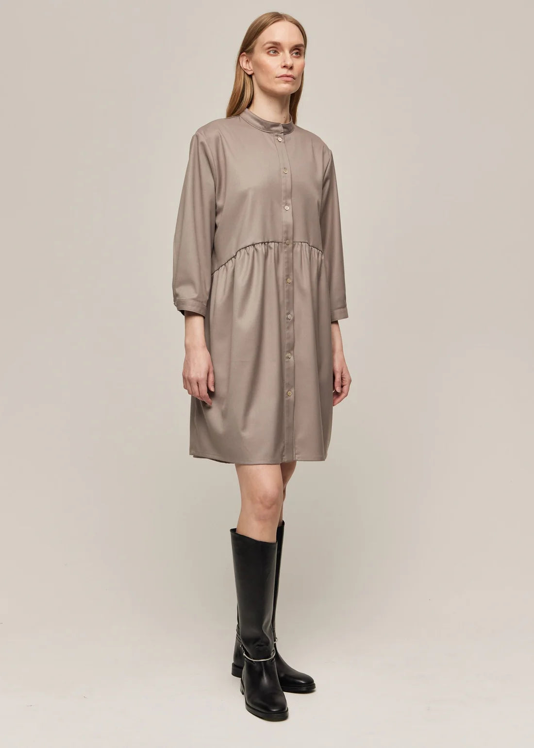 gauhar-naisten-mekko-shirt-dress-oyster-ruskeanharmaa-2