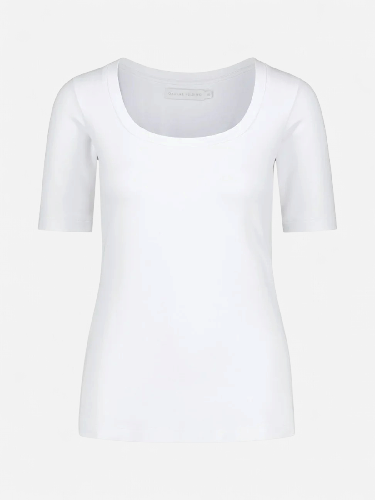 Gauhar naisten paita, SQUARE NECKLINE T-SHIRT WHITE Valkoinen - Kekäle.fi