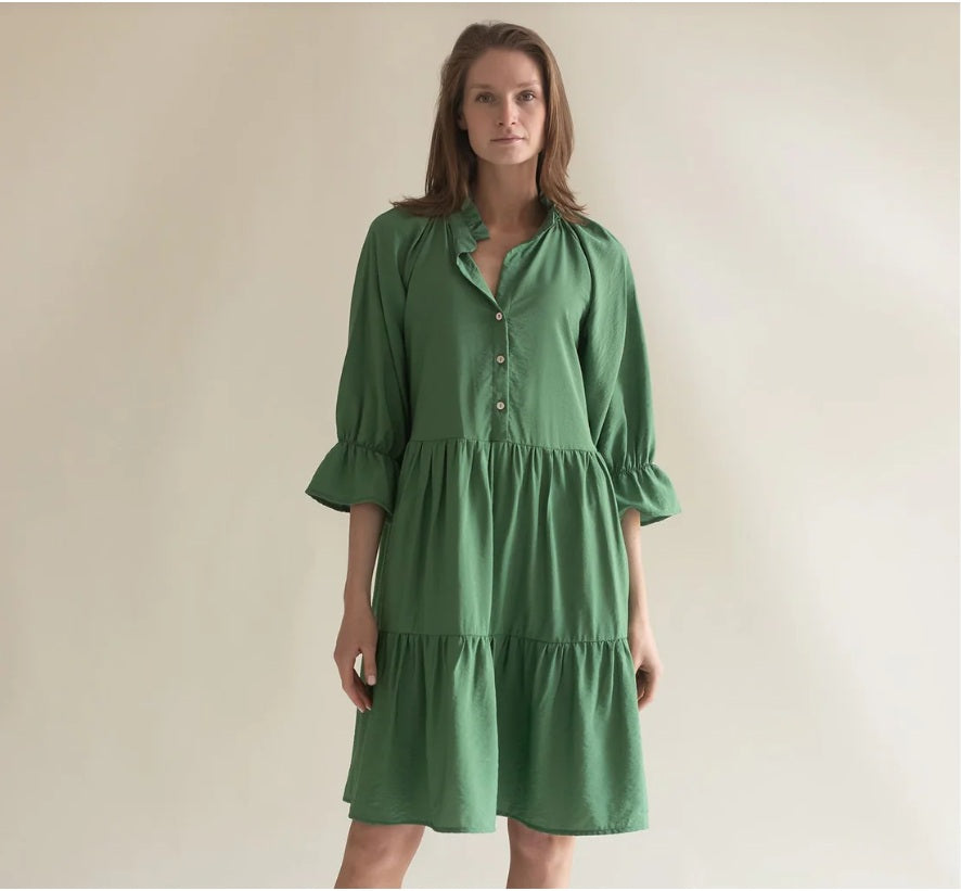 Gauhar mekko Ruffled Dress Meadow, vihreä