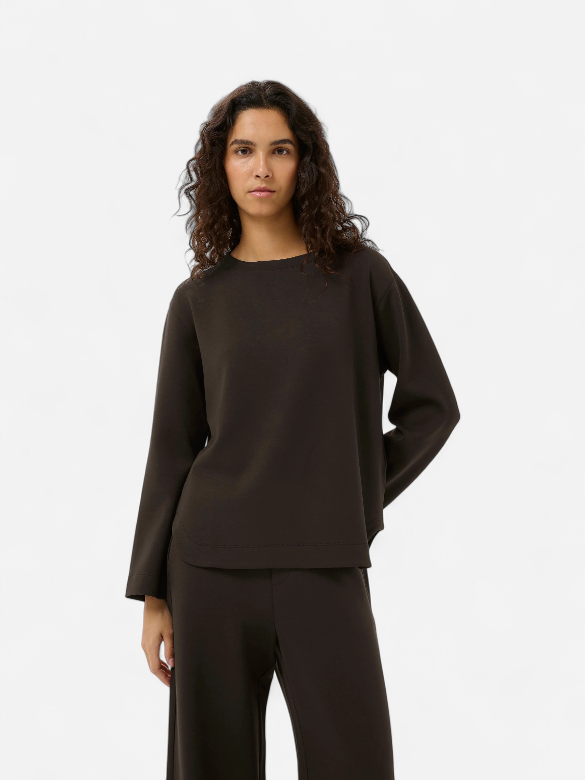 GINCENTIW F CREWNECK Chocolate Brown - Kekäle.fi