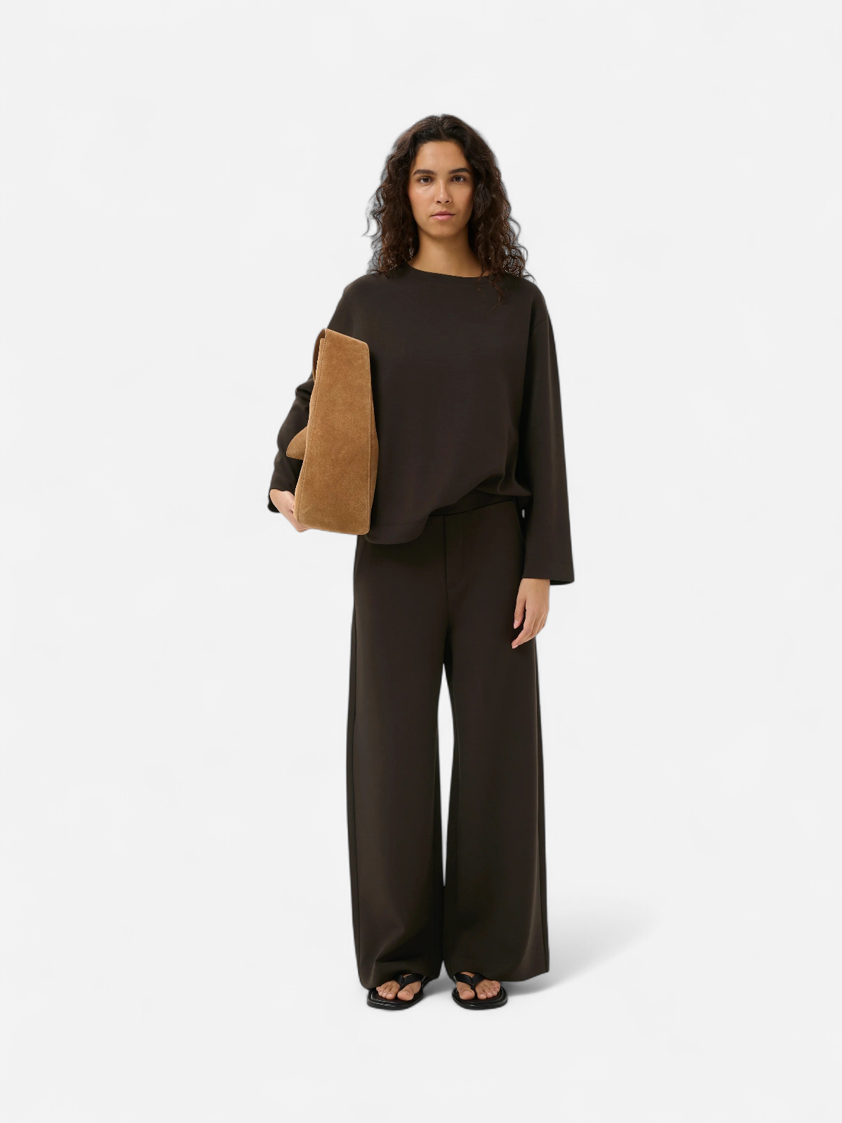 GINCETTEIW F PANT Chocolate Brown - Kekäle.fi