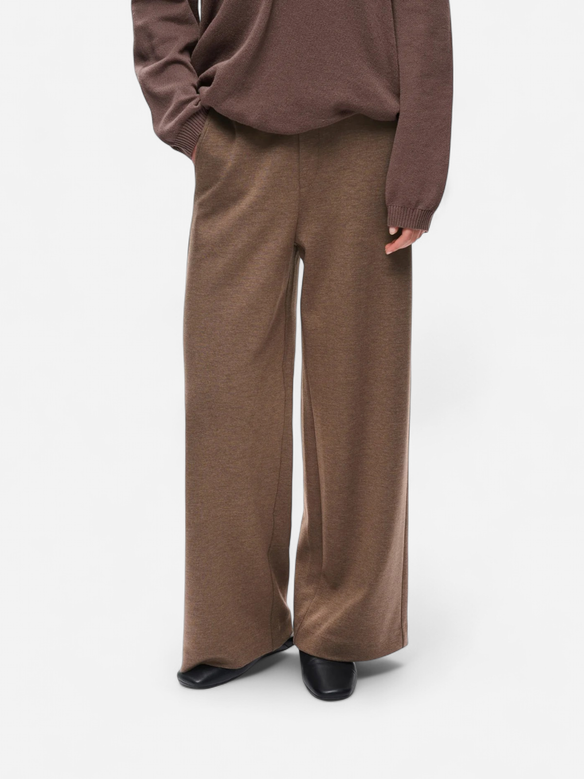 GINCETTEIW MELANGE PANTS Coffee Quartz Melange - Kekäle.fi
