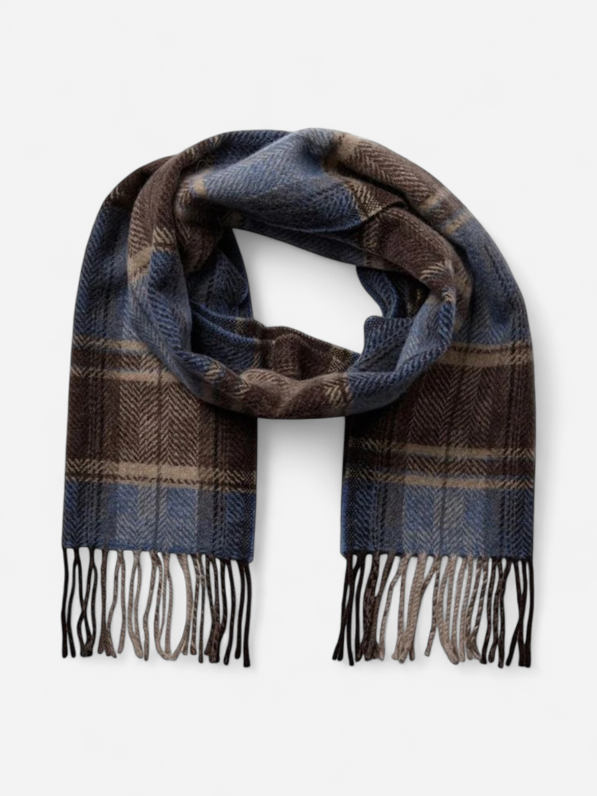 Gino marcello miesten huivi Checked Scarf, ruskea ruutu - Kekäle.fi
