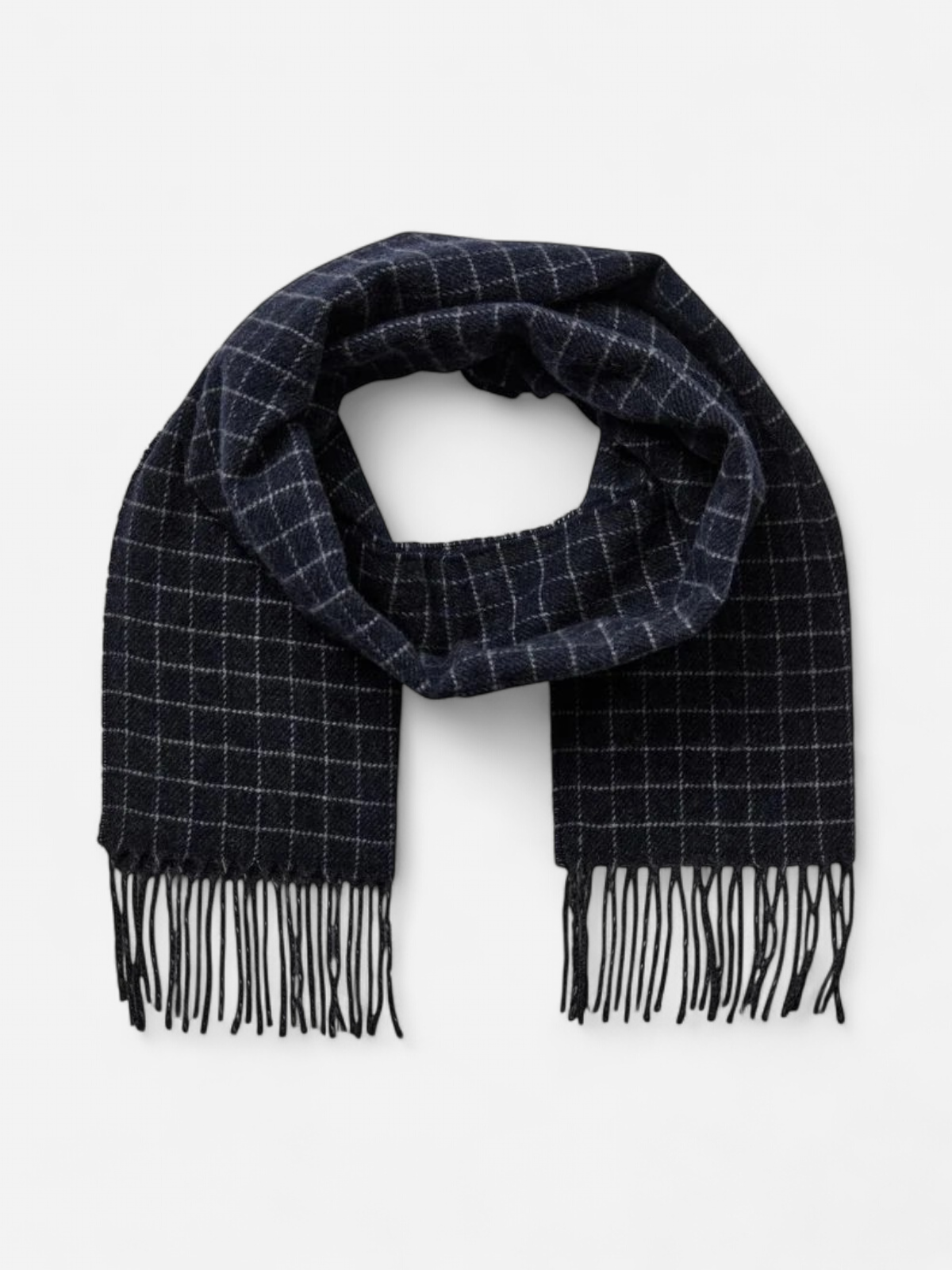 Gino Marcello huivi Checked Scarf, sininen ruutu - Kekäle.fi